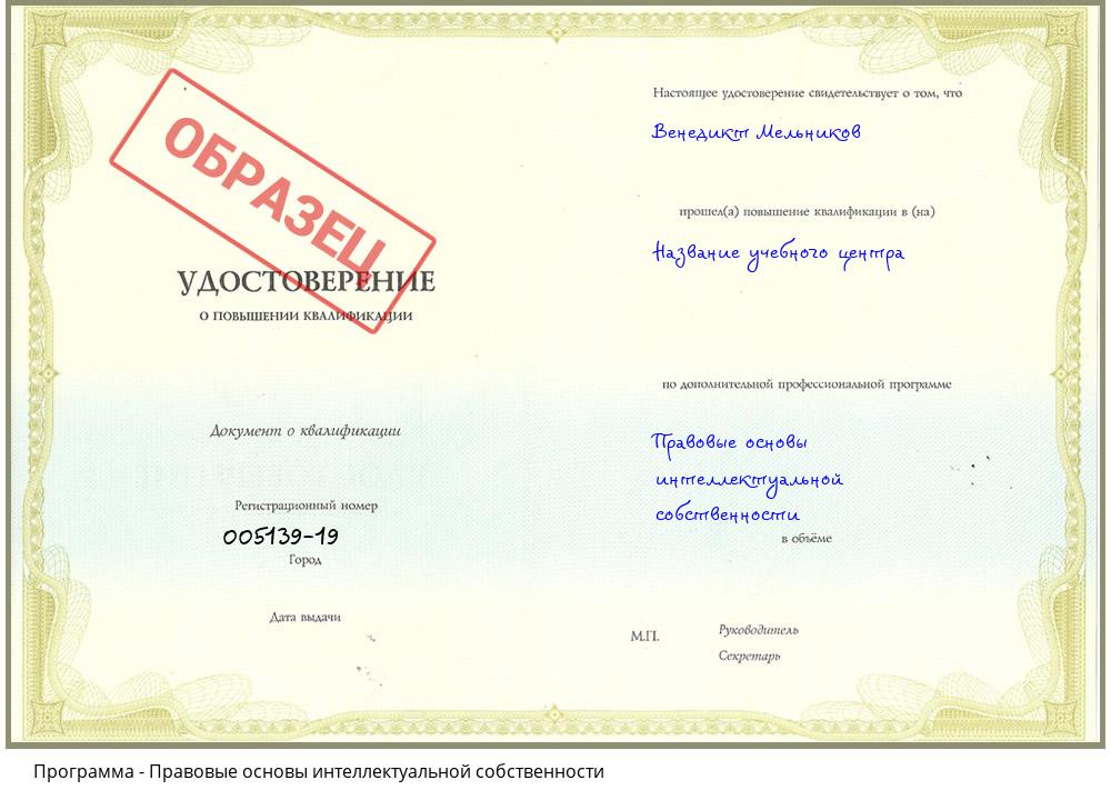 Правовые основы интеллектуальной собственности Новокубанск