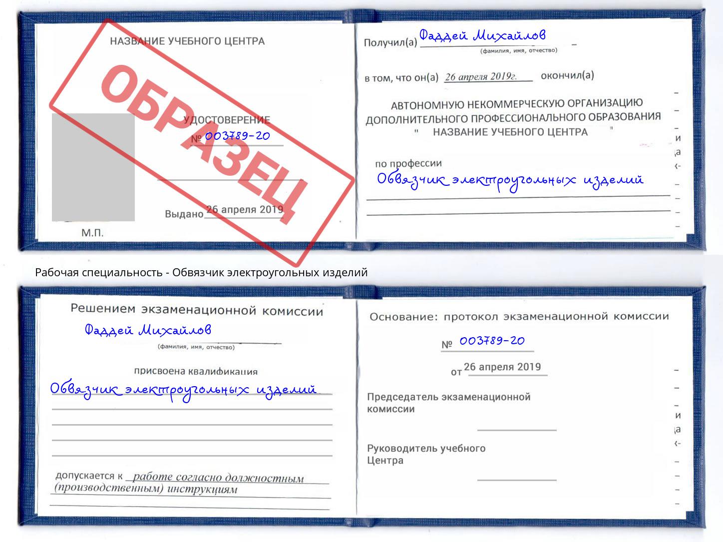 Обвязчик электроугольных изделий Новокубанск