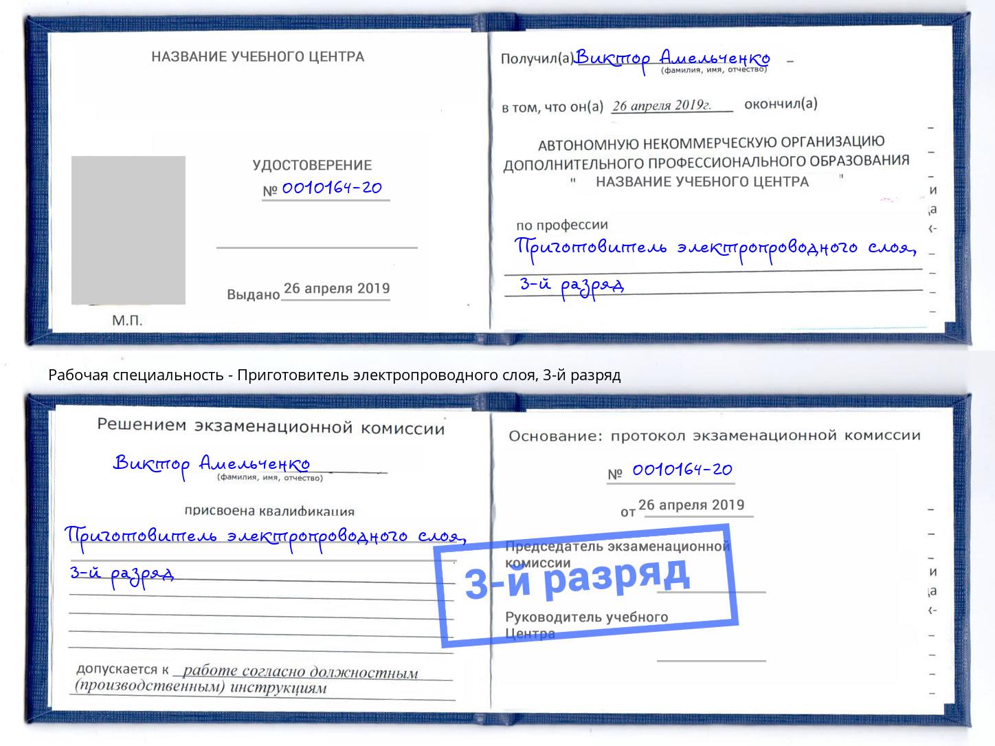 корочка 3-й разряд Приготовитель электропроводного слоя Новокубанск